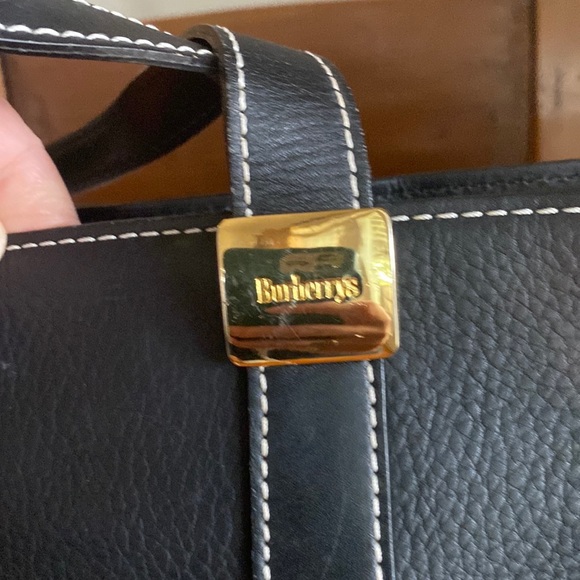 Authentic vintage BURBERRY tote black leather - Picture 9 of 16